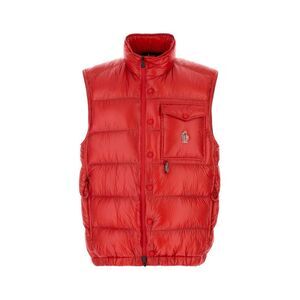 Moncler Grenoble Men Red Nylon Sleeveless Uychi Down Jacket